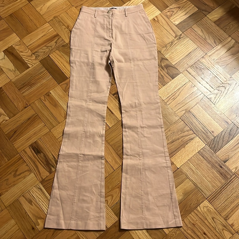 Pinko Linen Slit Cuff Flare Pants Size 6 NWOT - Picture 4 of 8